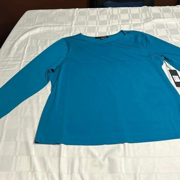 HABITAT. LIV sweater,NWT women turquoise,relax fit ,super comfy,everyday,PTP 22” - Picture 5 of 8
